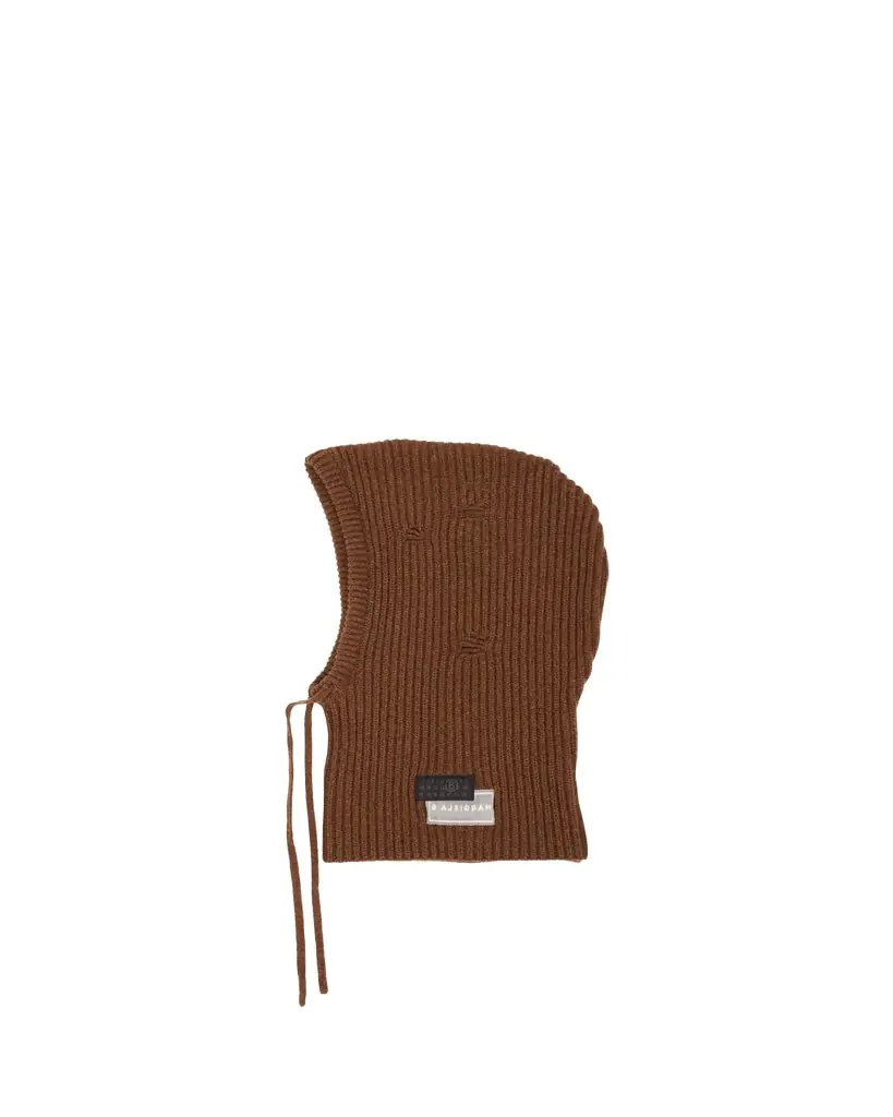 MM6 Maison Margiela Drawstring Wool-Blend Knit Hood
