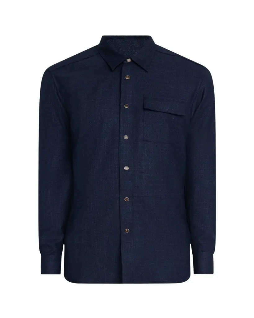 Kiton Men's Cashmere Blend Snap-Front Overshirt