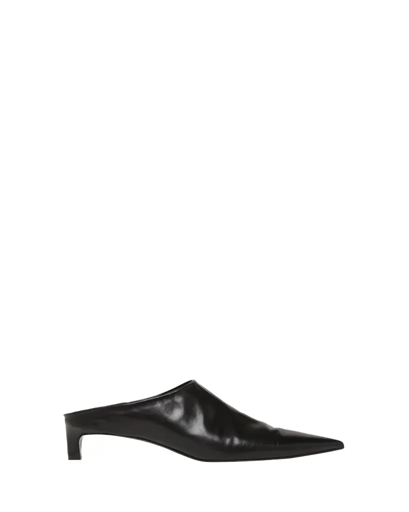 Jil Sander Leather Kitten Mule Pumps