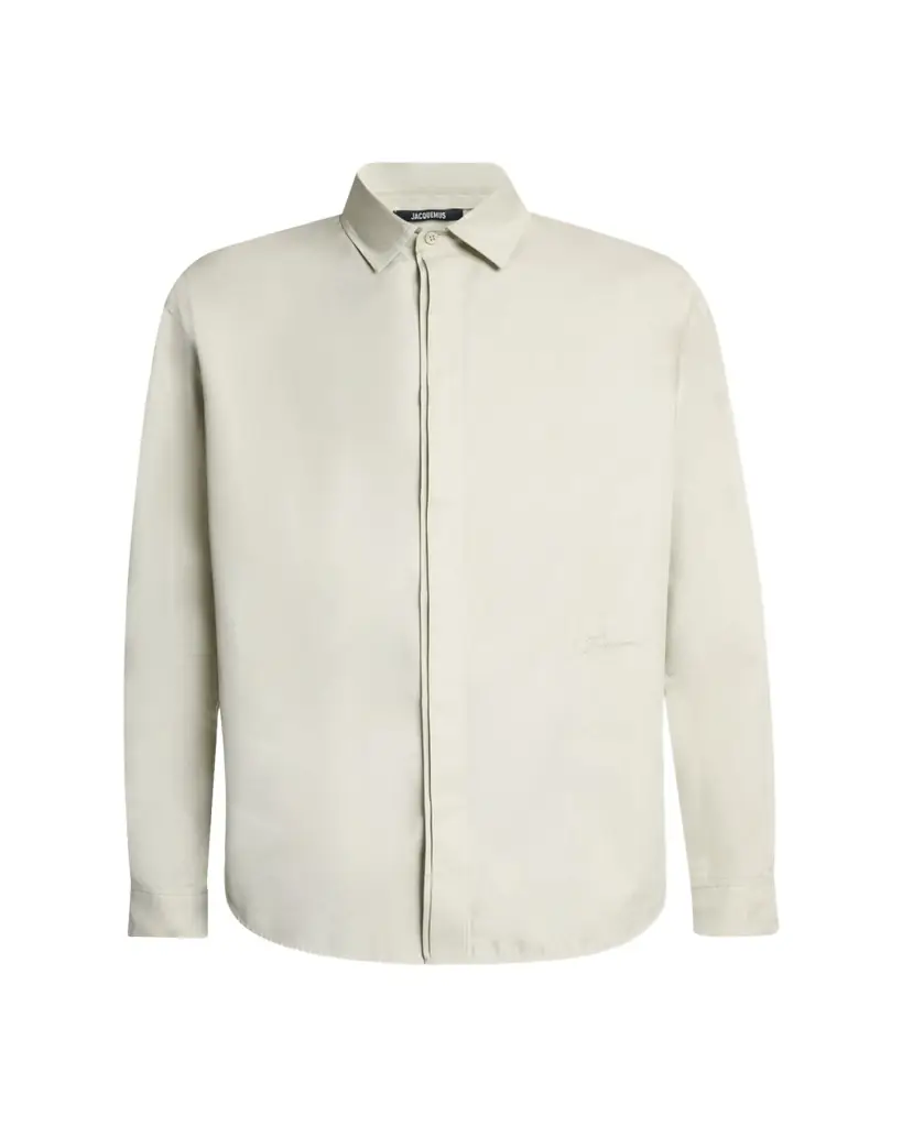 Jacquemus Men's Simon Cotton Herringbone Sport Shirt