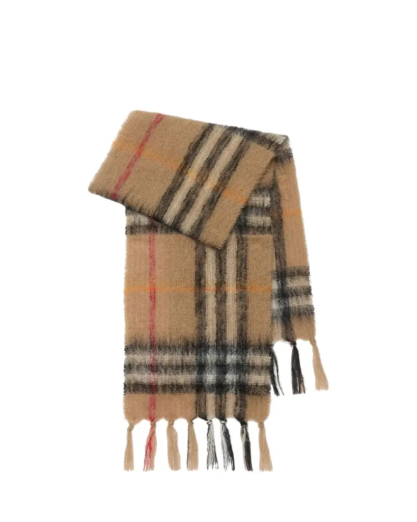 Burberry Giant Check Mohair & Wool Scarf