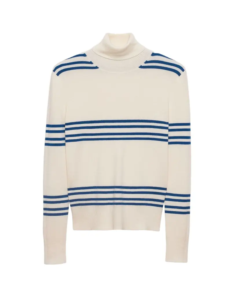 Prada Striped Wool Turtleneck Sweater