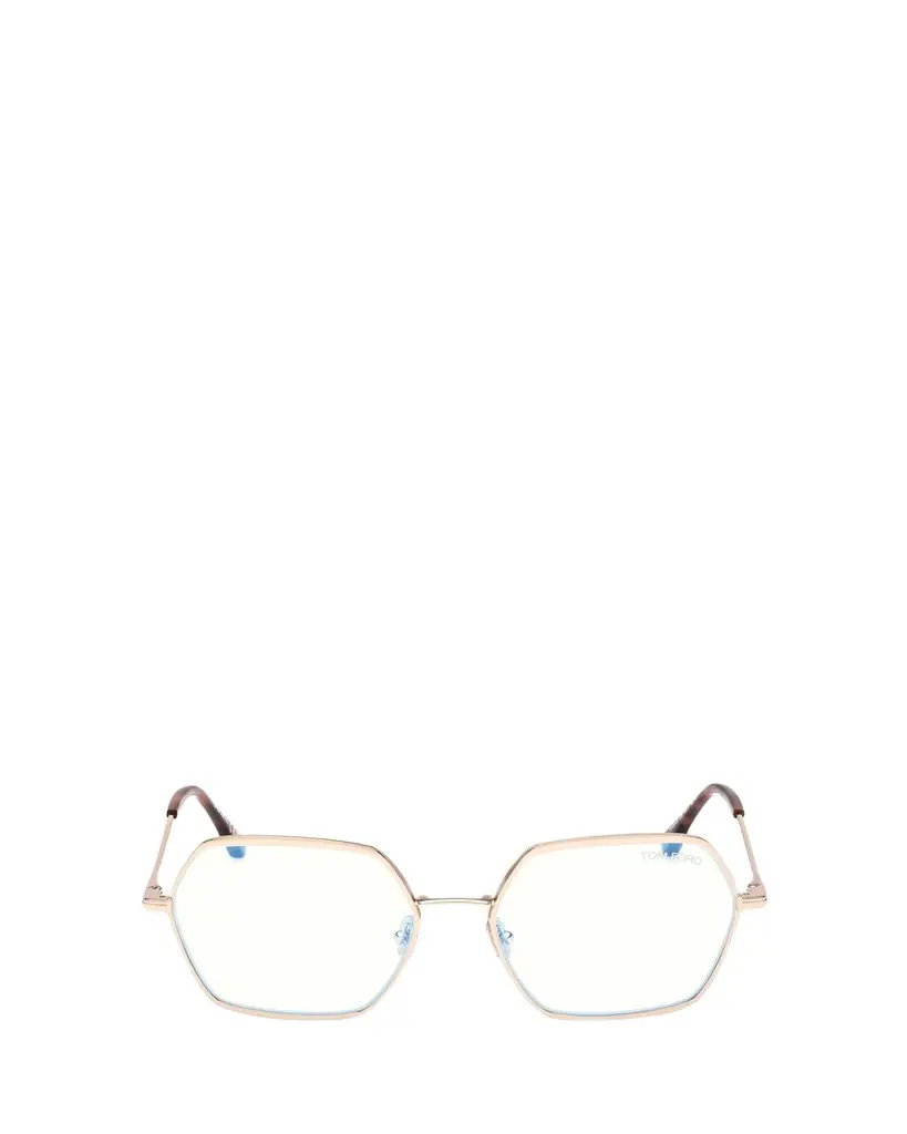 TOM FORD Metal Hexagonal Blue Light-Blocking Glasses