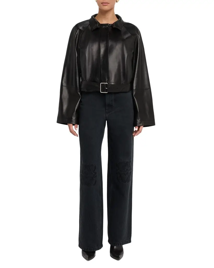 Loewe Tonal Anagram Baggy Wide-Leg Jeans