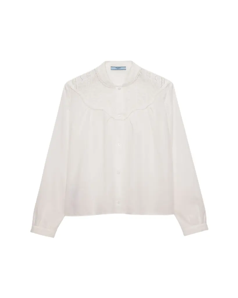 Prada Batista Embroidered Blouse