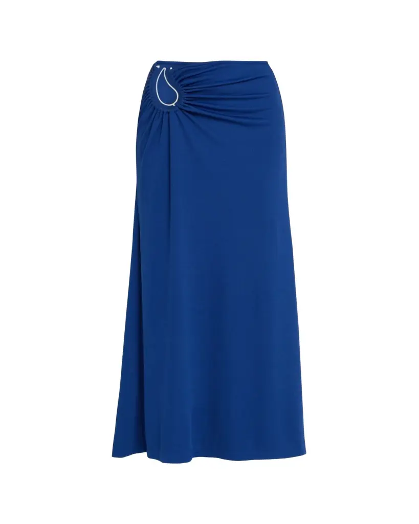 Christopher Esber Paisley Ruched Maxi Skirt