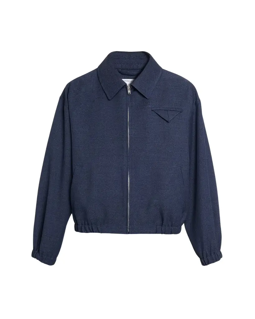 Bottega Veneta Men's Wool Triangle-Pocket Blouson