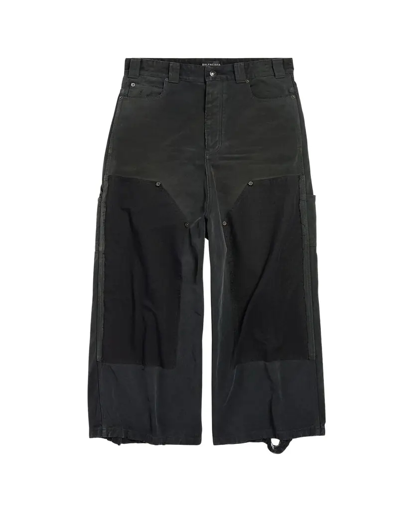 Balenciaga Men's Distressed Wide-Leg Carpenter Pants