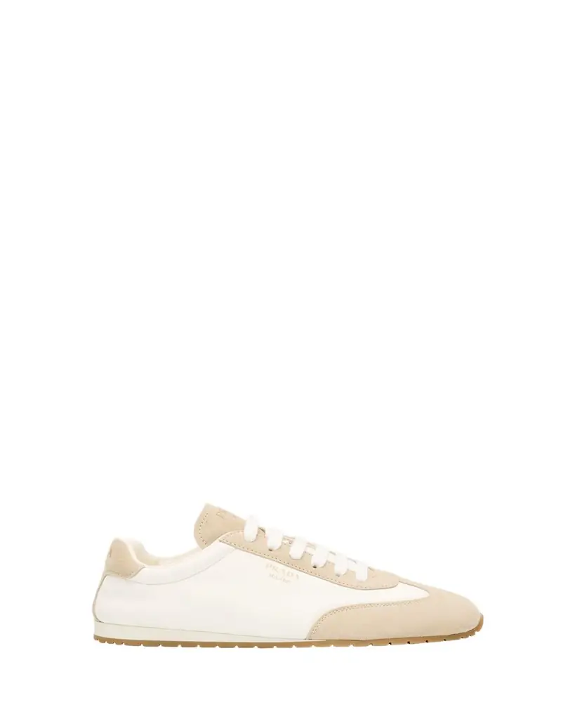 Prada Suede and Leather Low-Top Sneakers