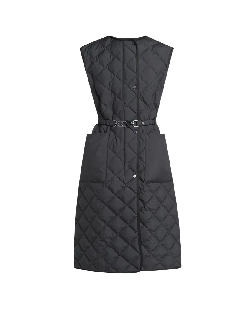 Moncler Butor Diamond-Quilted Long Down Vest