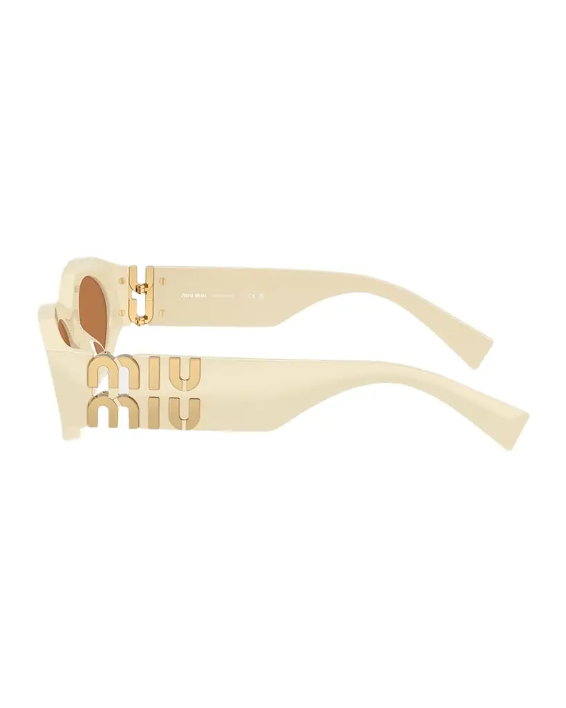 Miu Miu 0MU 11WS Acetate Oval Sunglasses