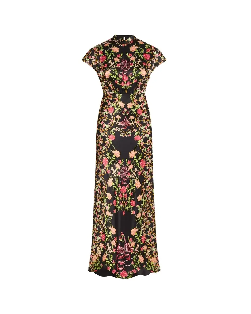 Saloni Fabienne Silk Long Dress