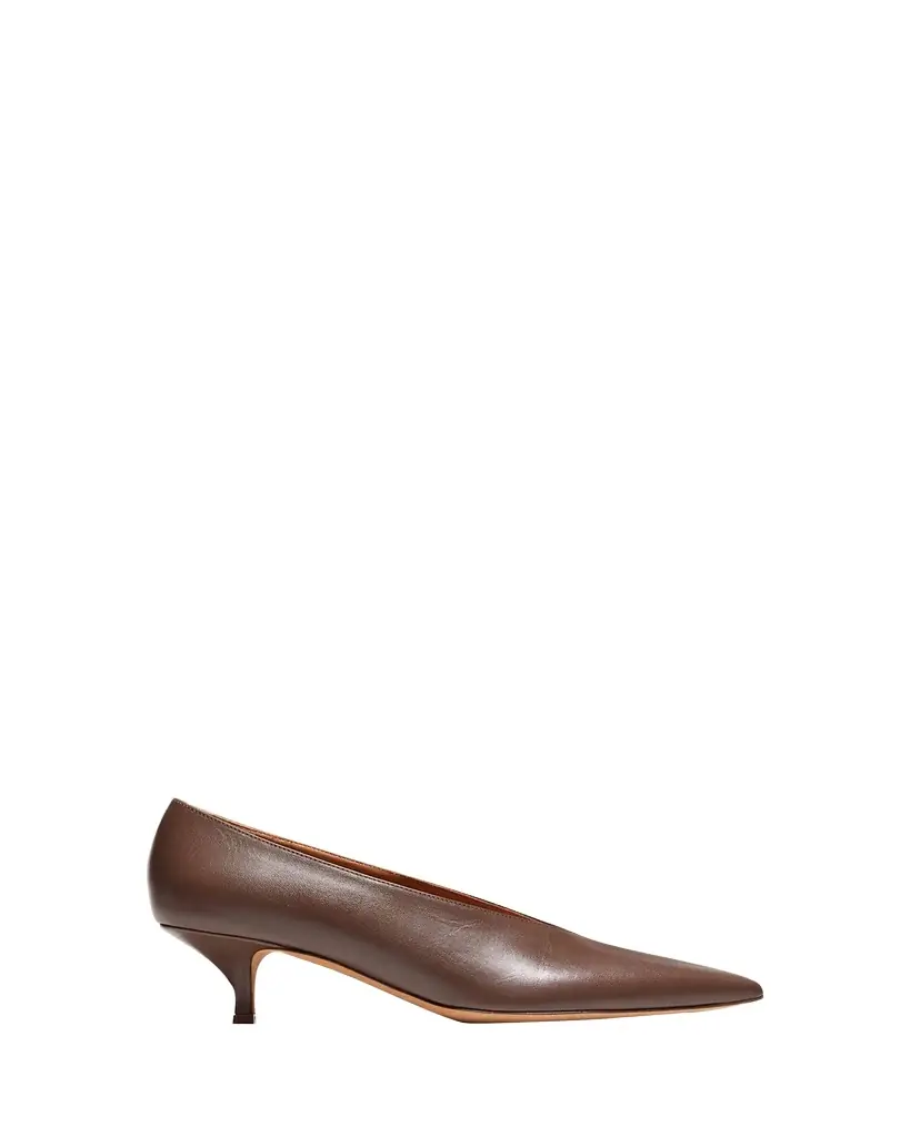 Emme Parsons Veneto Leather Kitten-Heel Pumps