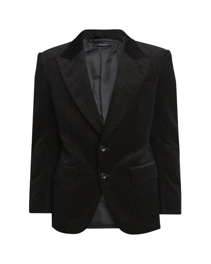 TOM FORD Men's Dyllan Velvet Polka Dot Dinner Jacket