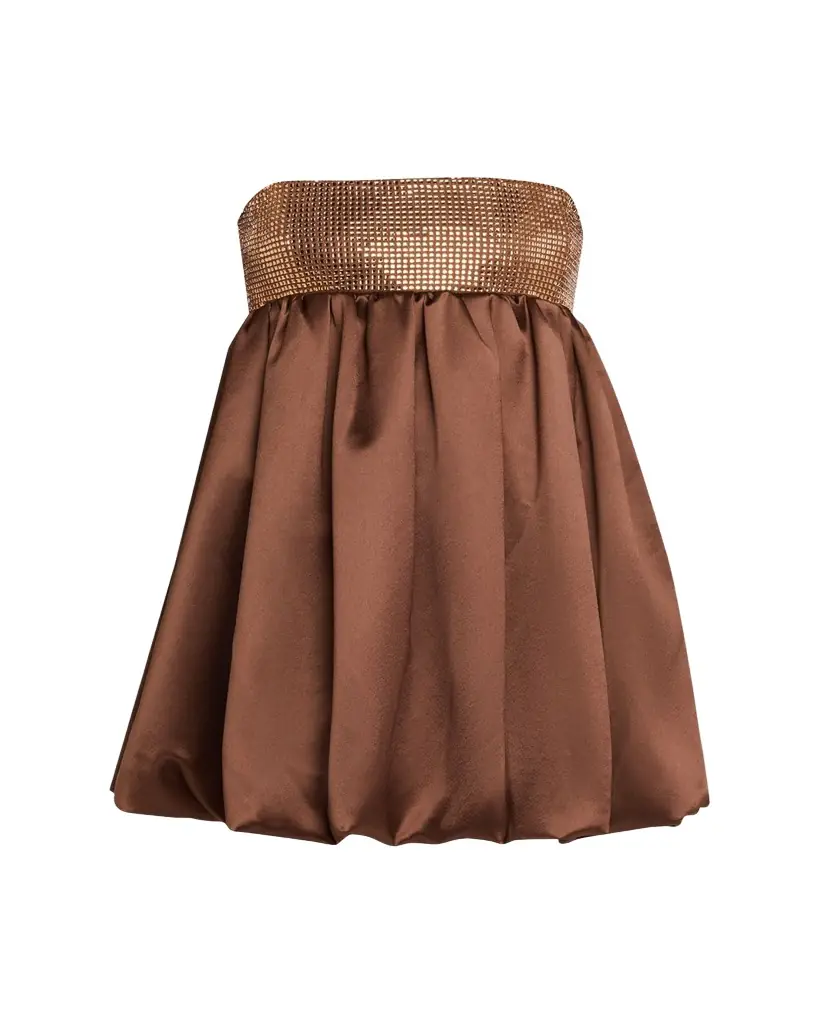 delfina mini dress RETROFETE Delfina embellished satin mini dress