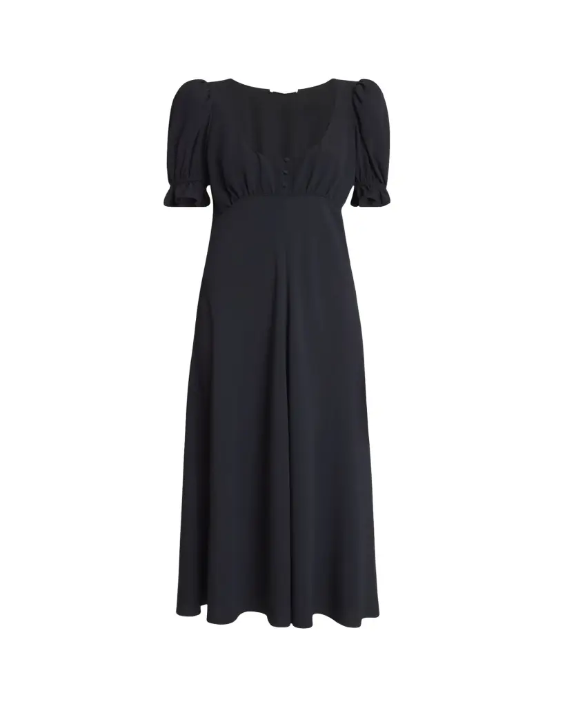 Chloe Empire-Waist Puff-Sleeve Ankle Dress