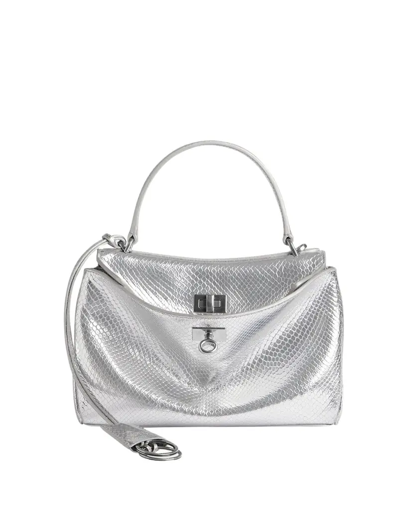 Balenciaga Rodeo Mini Python-Embossed Leather Crossbody Bag