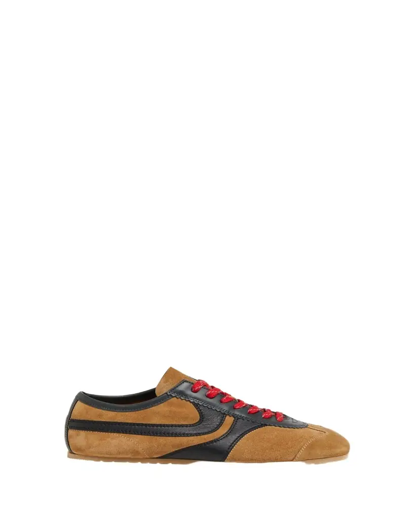 Dries Van Noten Men's Suede and Leather Low-Top Sneakers
