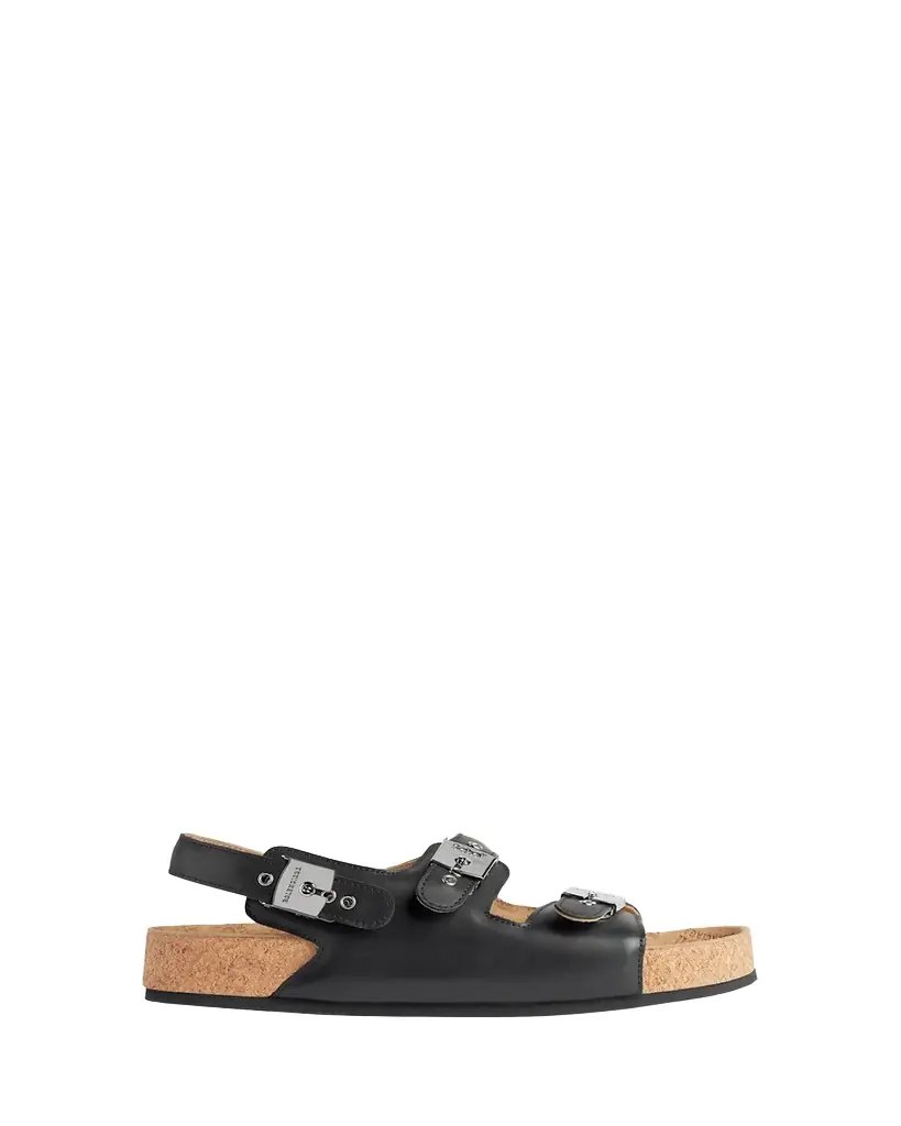 Balenciaga x Scholl Leather Slingback Sandals