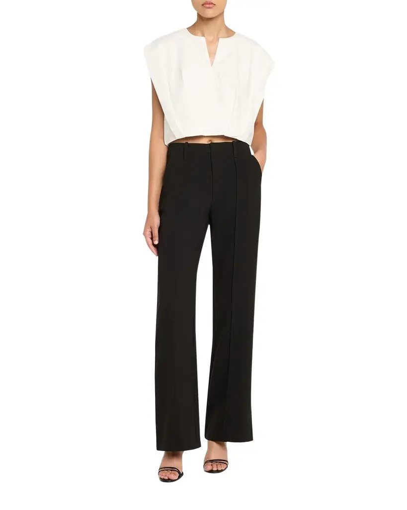 SIMKHAI Michelle Pintuck Cropped Pants