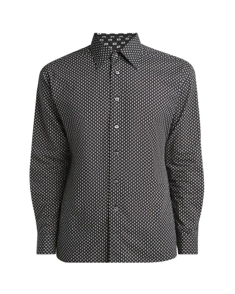 TOM FORD Men's Geometric Cotton Voile Sport Shirt