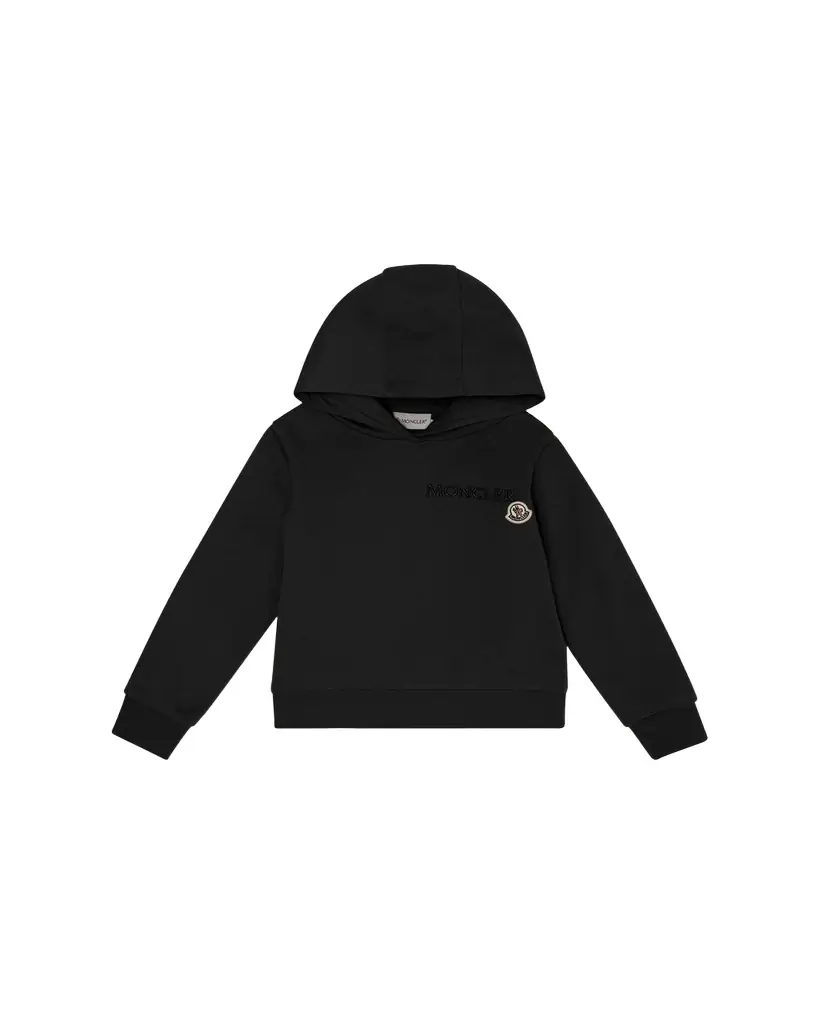 Moncler Girl's Embroidered Logo Appliqué Hoodie, Size -6