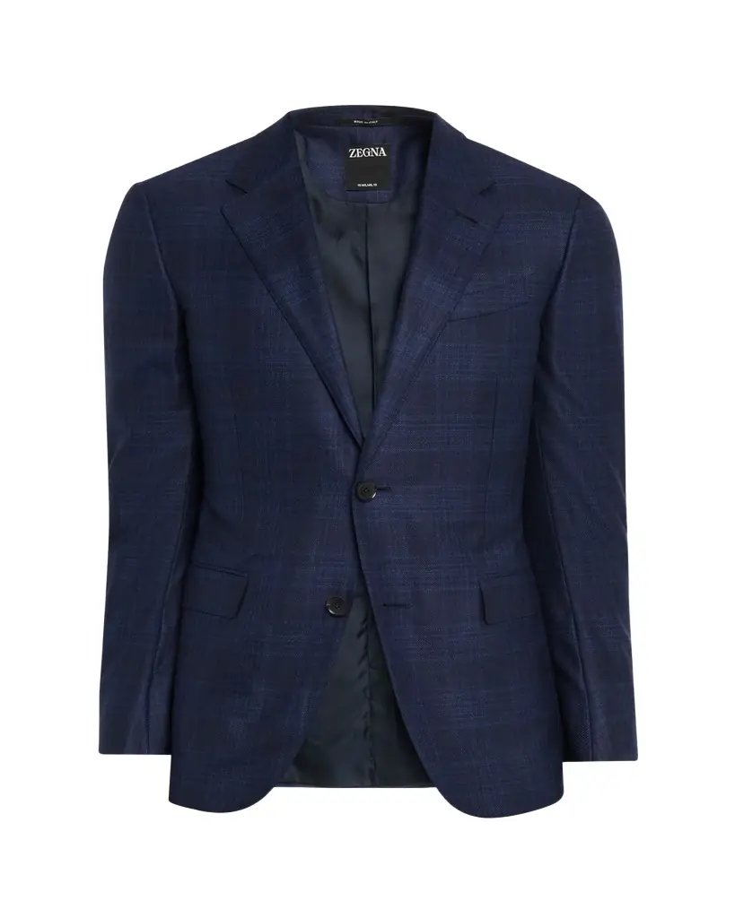 ZEGNA Men's Wool Tonal Plaid Single-Breasted Sport Coat