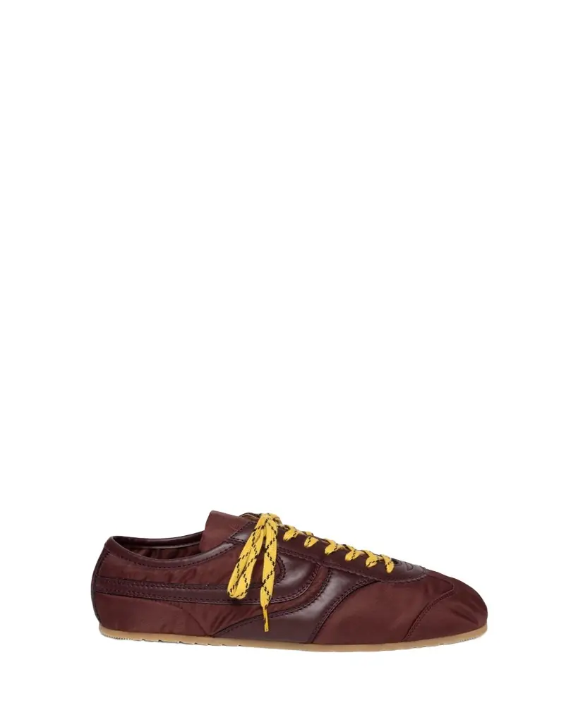 Dries Van Noten Men's Nylon and Leather Low-Top Sneakers