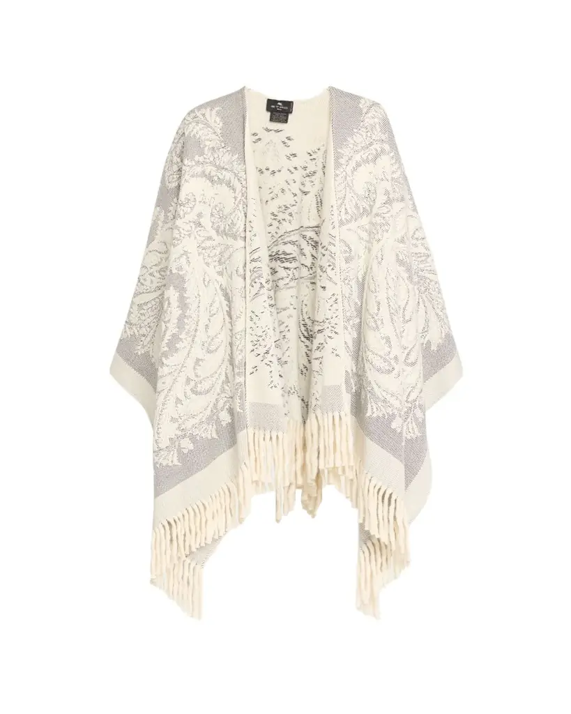 Etro Paisley Jacquard Wool Cape
