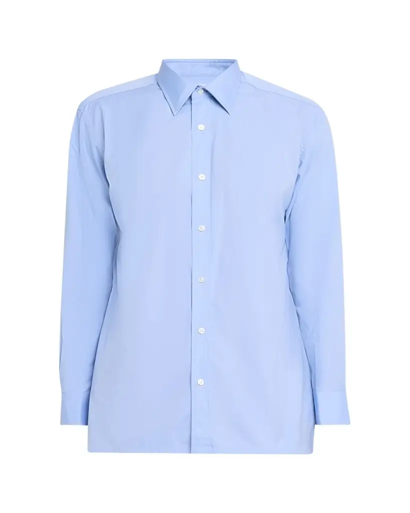 Charvet Men's Cotton Point-Collar Dress Shirt