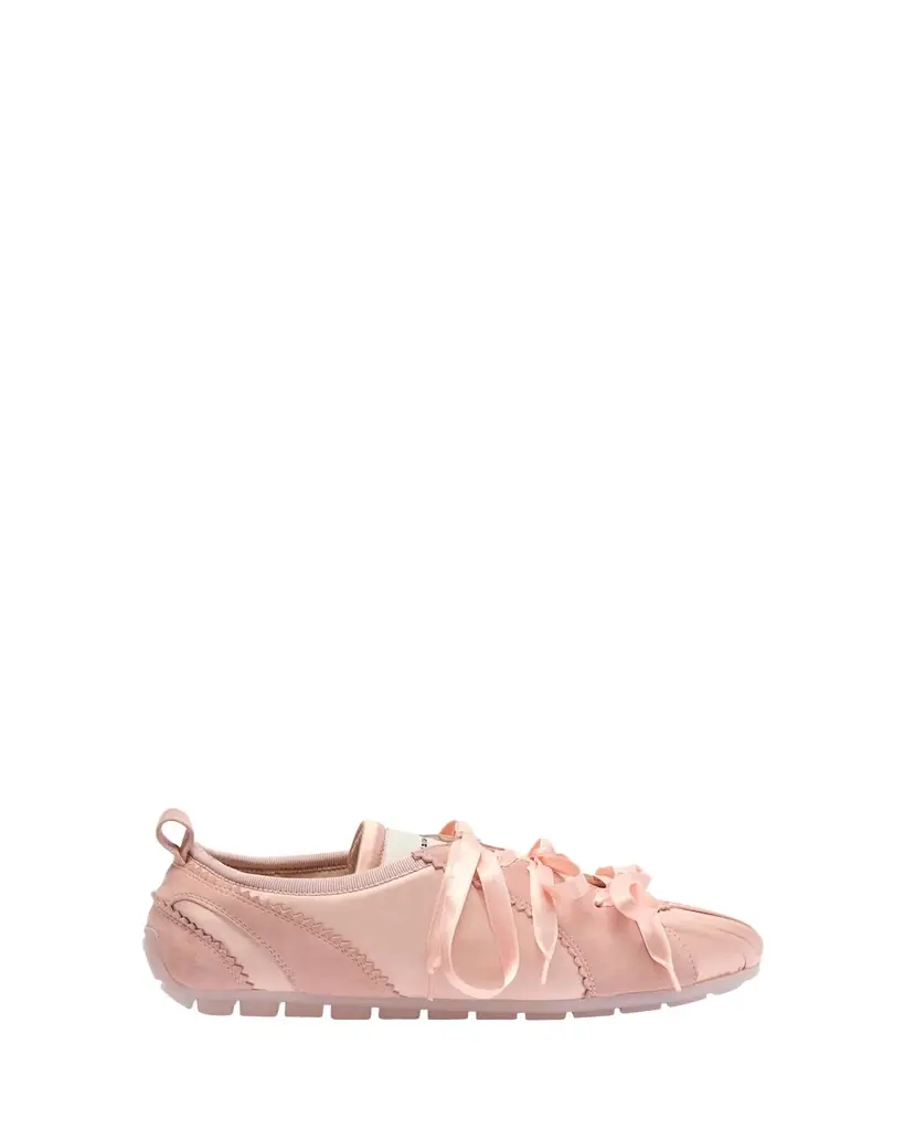 Ribbon-Tie Ballerina Sneakers