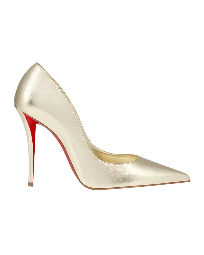 Christian Louboutin 100mm Miss Z Metallic Leather Pumps