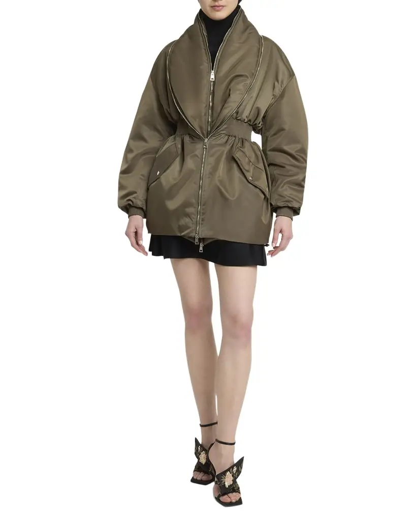 Givenchy Dual-Zipper Shawl Collar Bomber Jacket