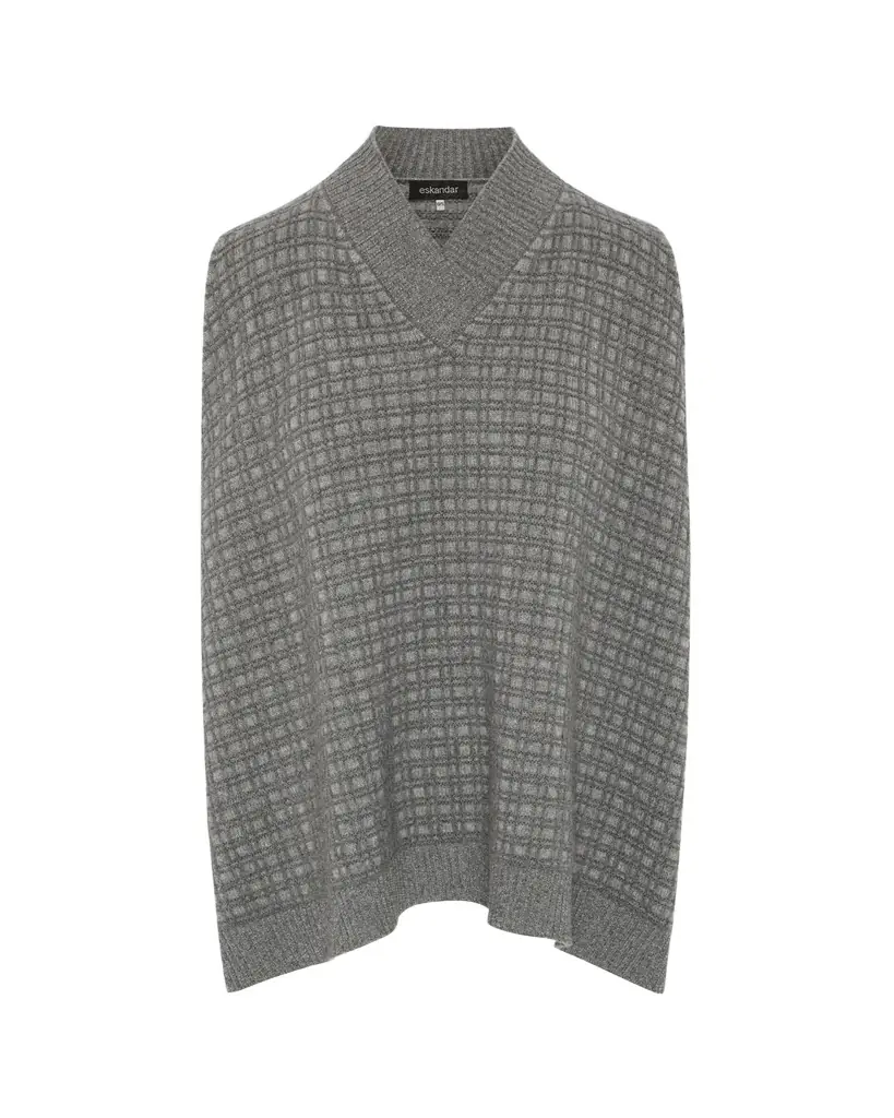 Eskandar Sleeveless A-Line Crossover V-Neck Sweater (Mid Plus Length)