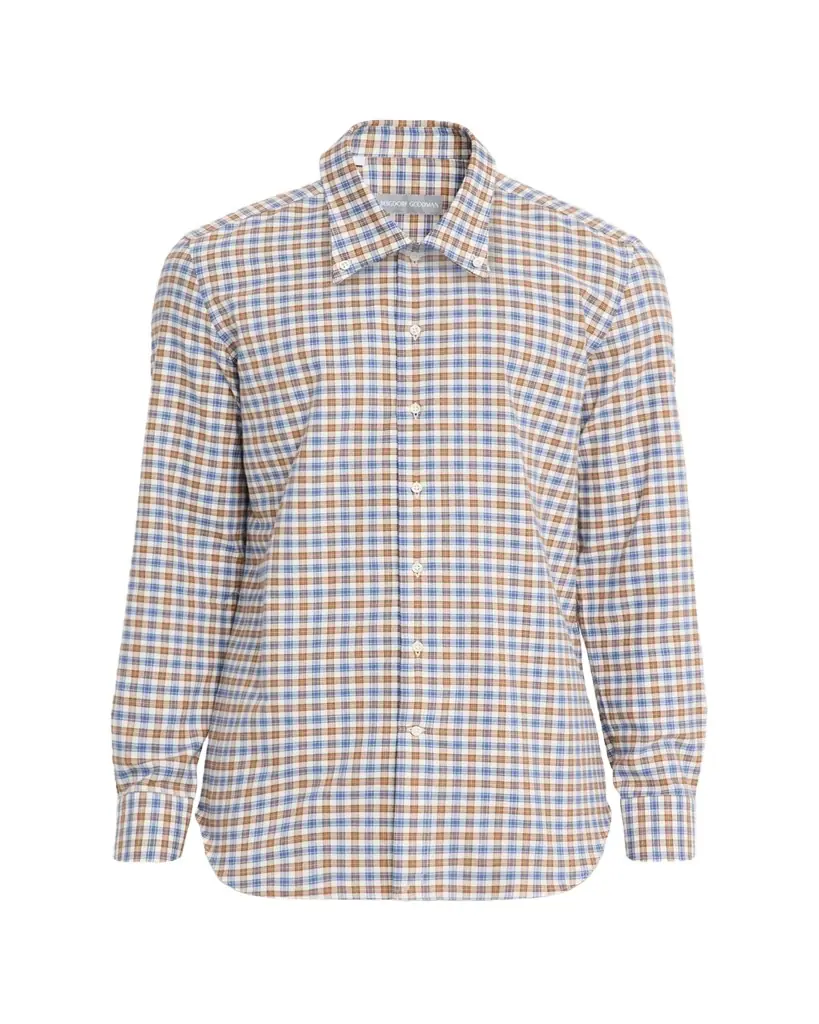 Bergdorf Goodman Men's Cotton Petite Plaid Classic Fit Button-Down Shirt