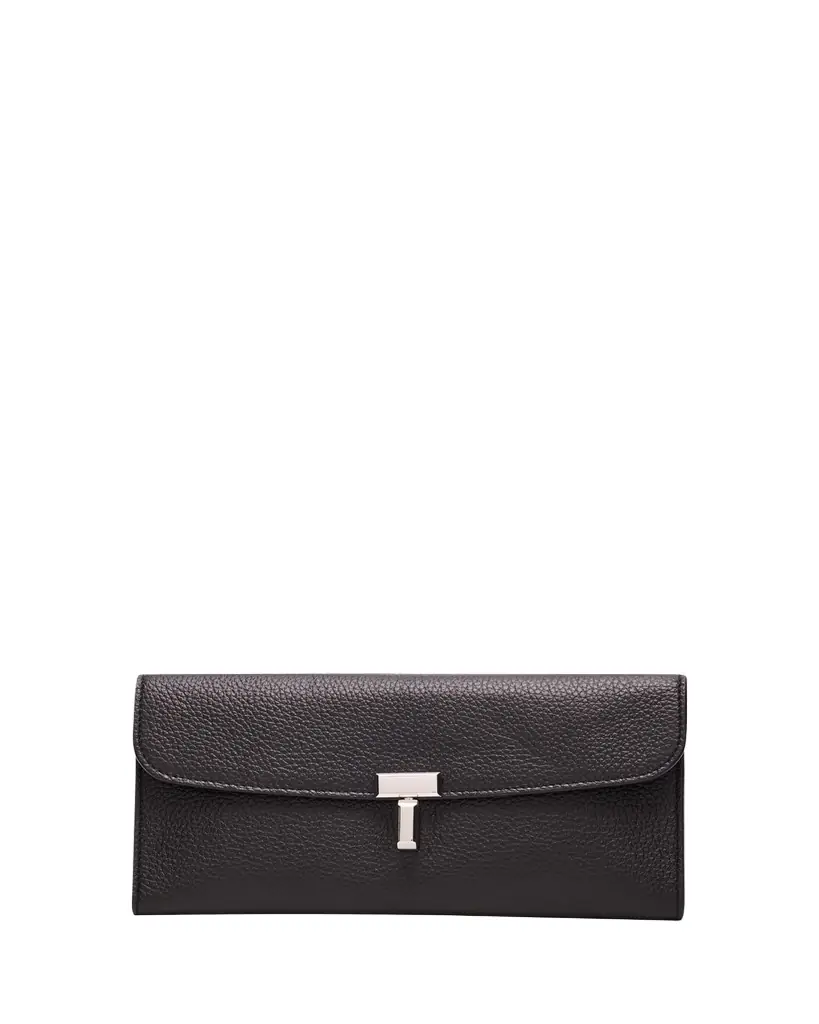 Toteme T-Lock Grain Leather Continental Wallet