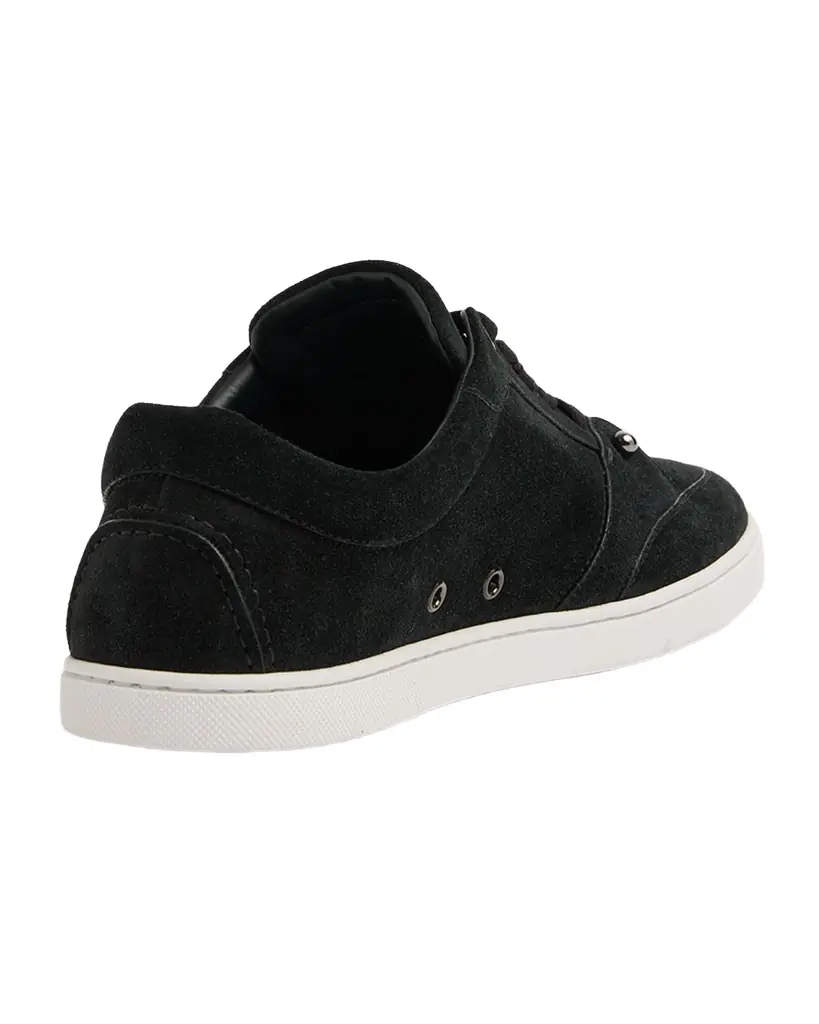 Christian Louboutin Men's Chambelisneak Collar-Pin Suede Low-Top Sneakers