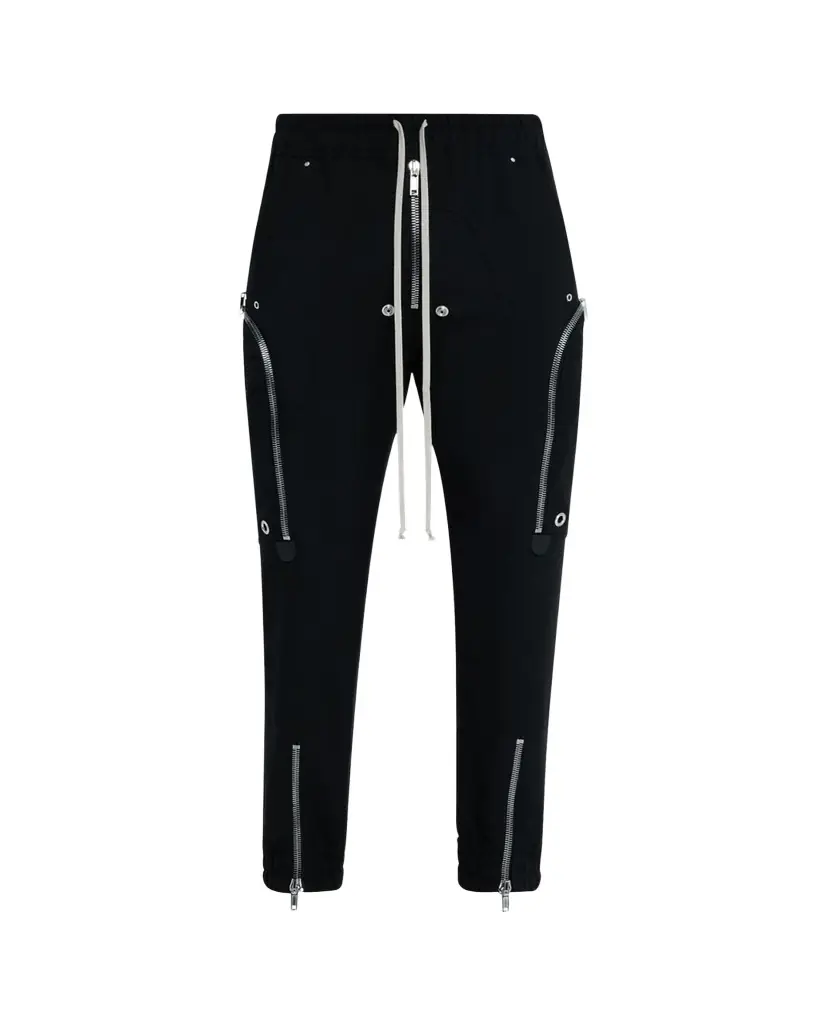 Rick Owens Men's Zipped Wool Drawstring Pants
