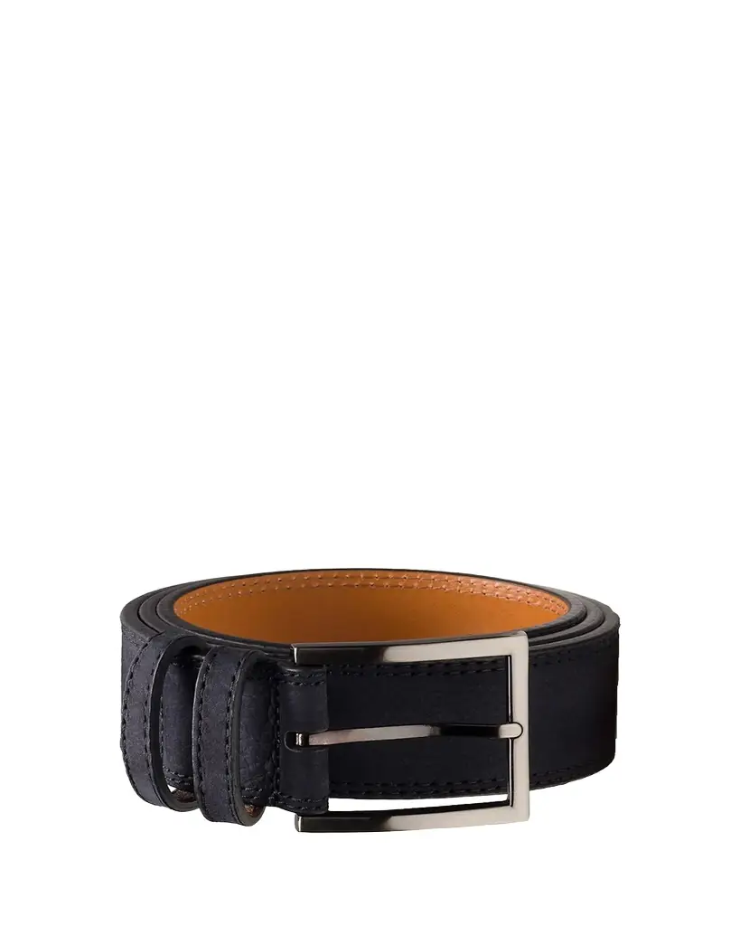 Magnanni Men's Eastwood Grained Suede Belt