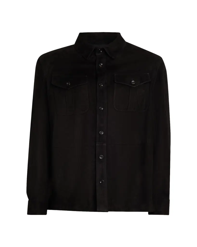 Ralph Lauren Purple Label Suede Overshirt