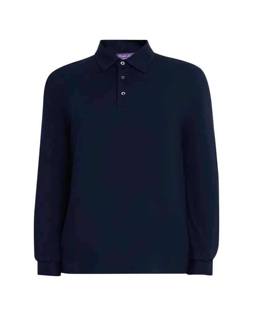 Ralph Lauren Purple Label Cotton-Cashmere Piqué Polo Shirt
