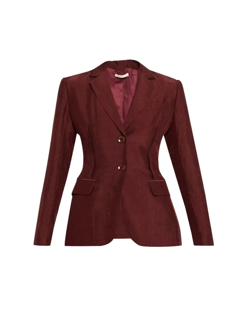 Jason Wu Collection Crinkled Satin Single-Breasted Jacket