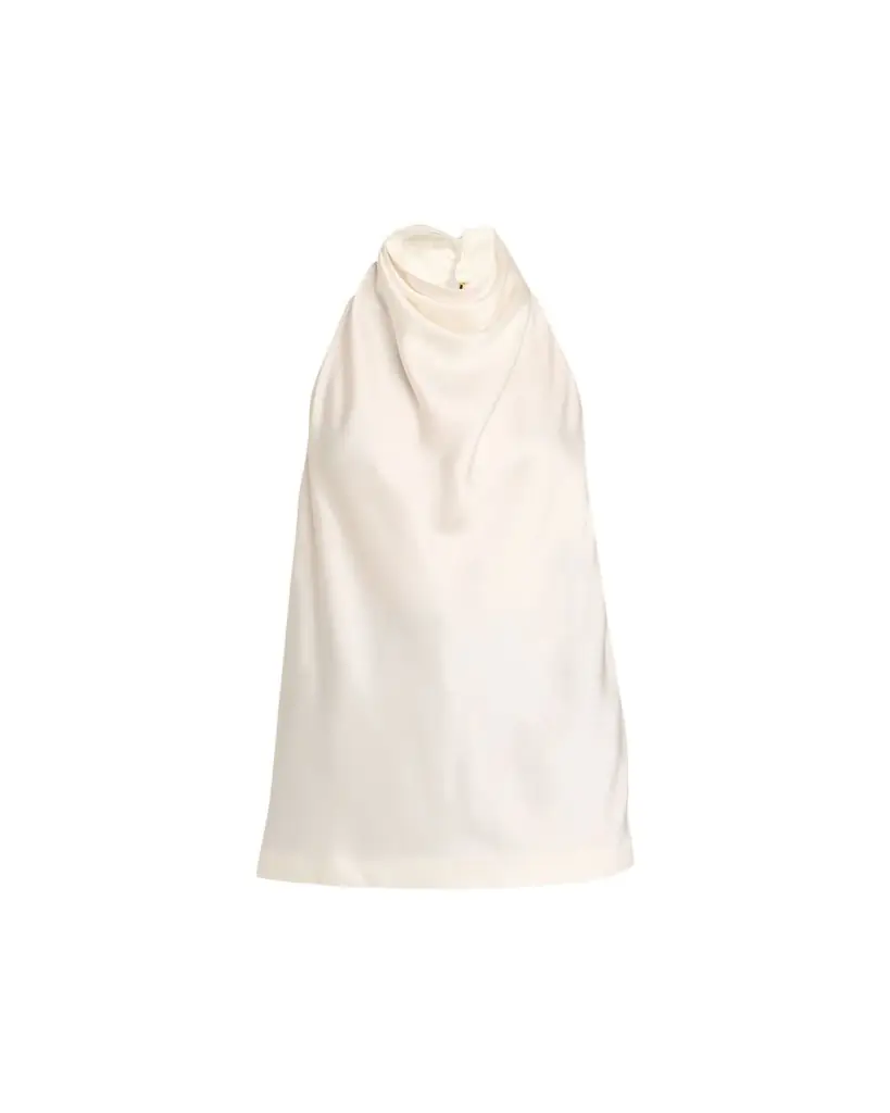 Stella McCartney Satin Backless Cowl Halter Top