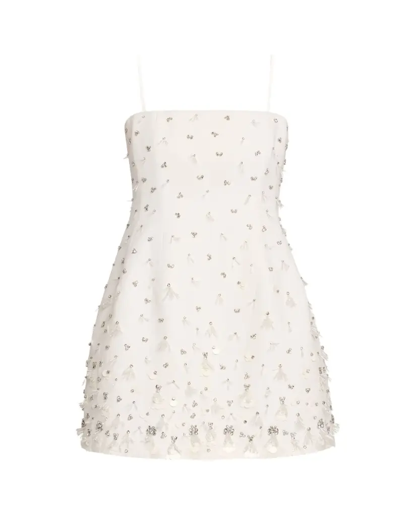 SIMKHAI Yasmin Embellished Strapless Mini Dress