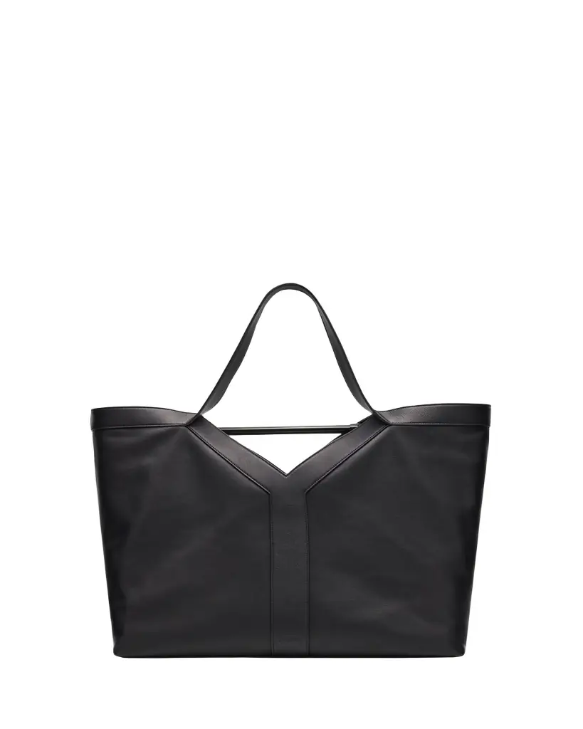 Saint Laurent Men's Giant Y Grainy Leather Tote Bag