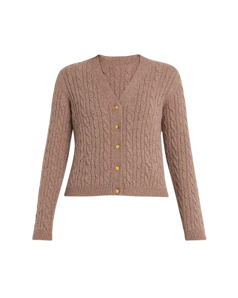 Loro Piana Baby Cashmere Cable Knit Cardigan