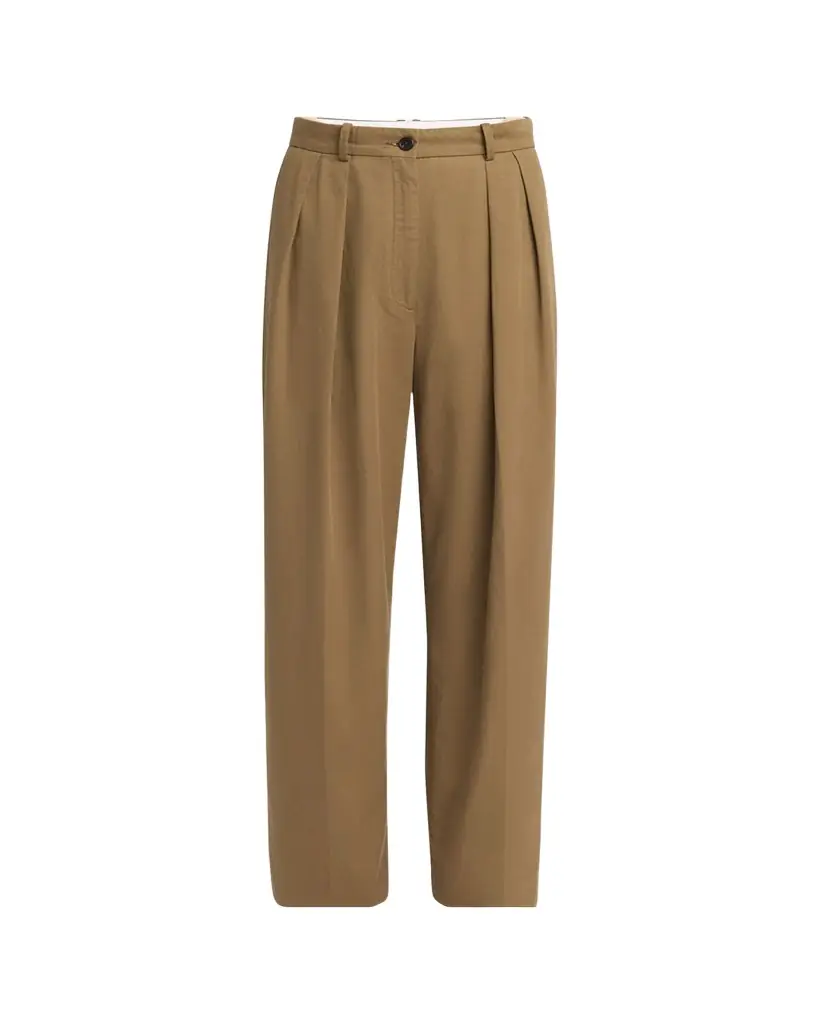 THE ROW Igor Double-Pleated Wide-Leg Pants