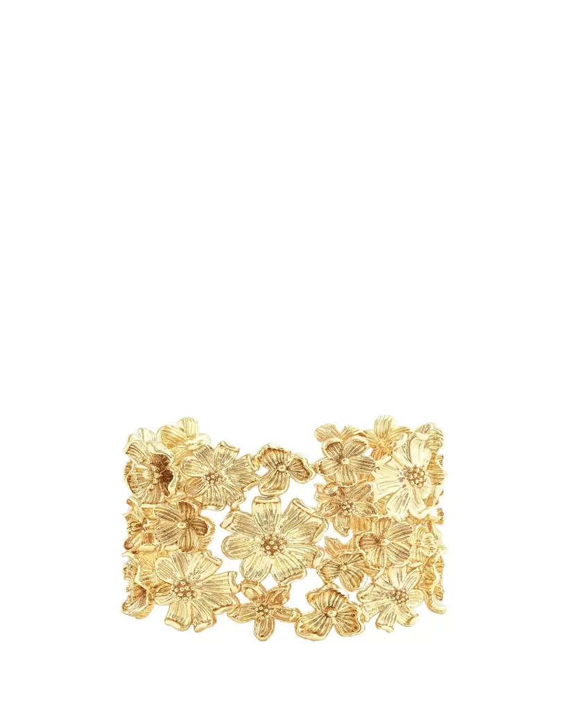 Anabel Aram Jewelry Wildflowers Wide Cuff Bracelet