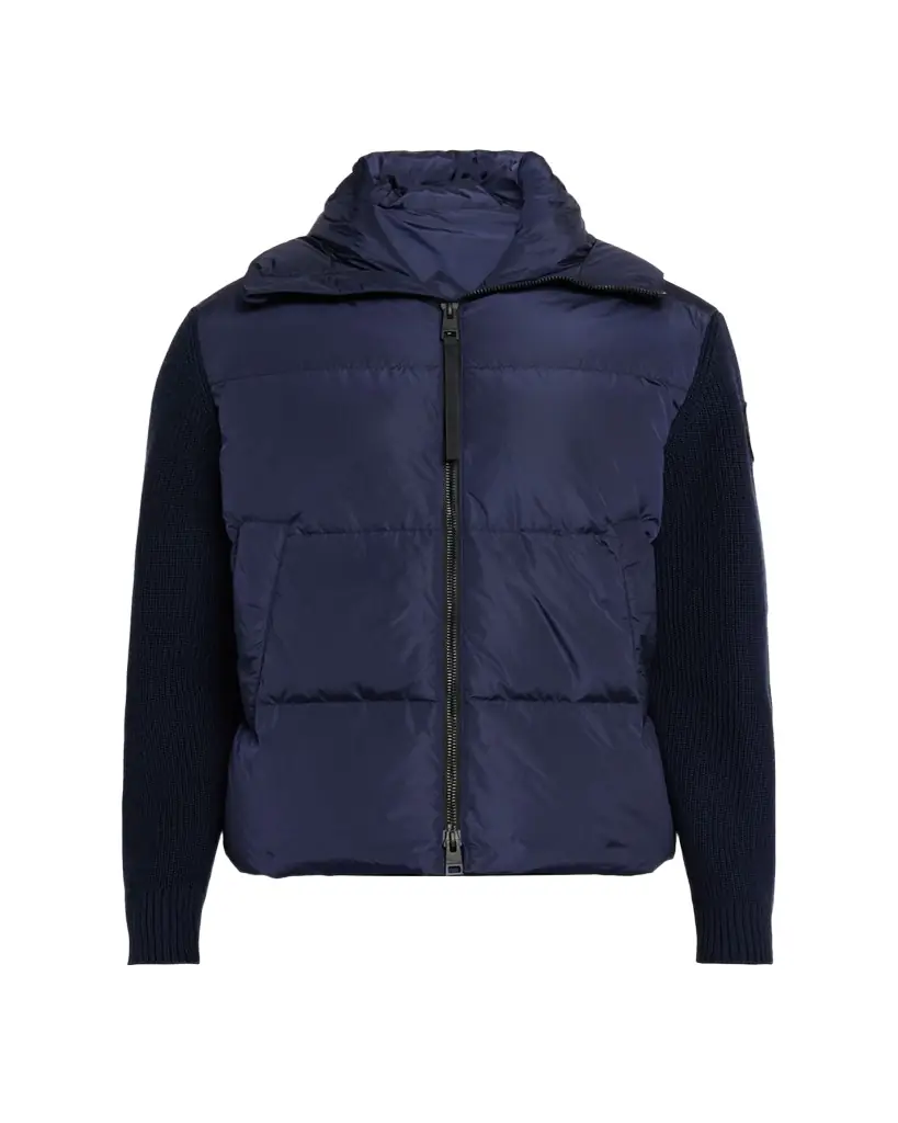 Canada Goose Men's HyBridge Wool-Knit Nylon Down Hooded Jacket