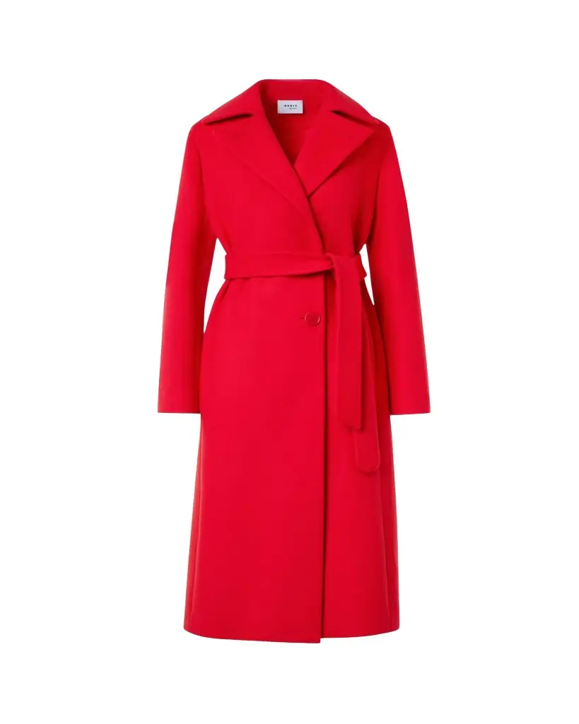 Akris punto Belted Long Wrap Coat